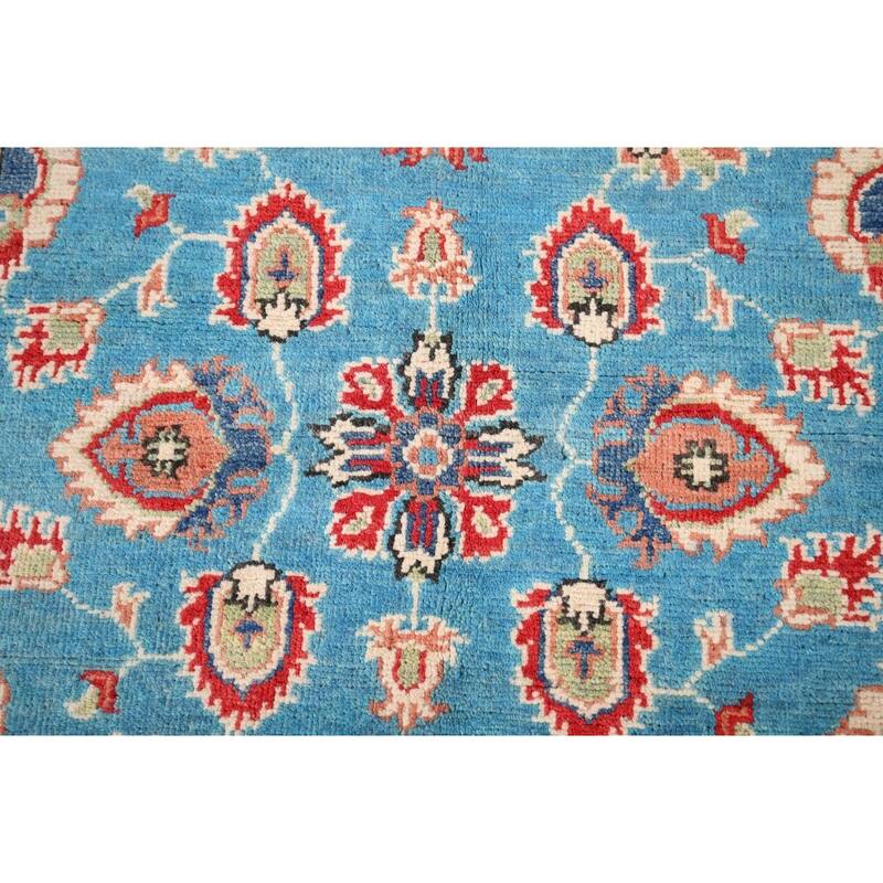 Blue Oushak Oriental Accent Rug Hand-Knotted Wool Carpet - 3'3" x 4'9"