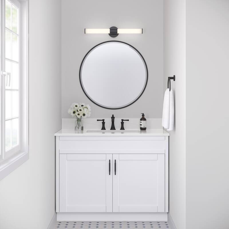 Millennium Lighting Truman LED Bathroom Vanity Fixture in Multiple Finishes - 24 Inch - Matte Black