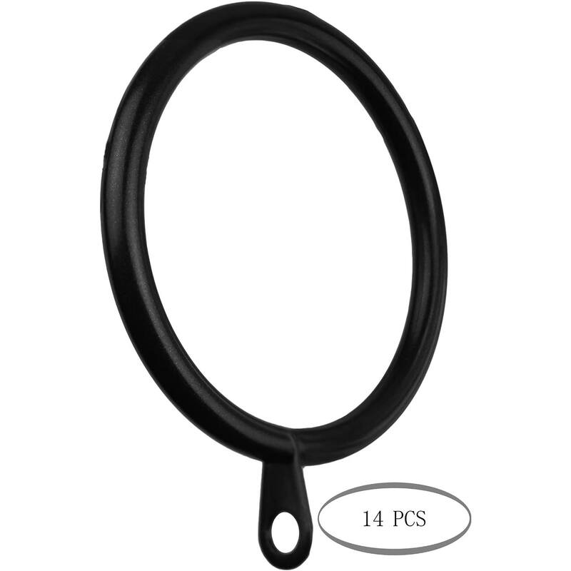 Meriville 2-Inch Inner Diameter Metal Curtain Rings with Eyelets