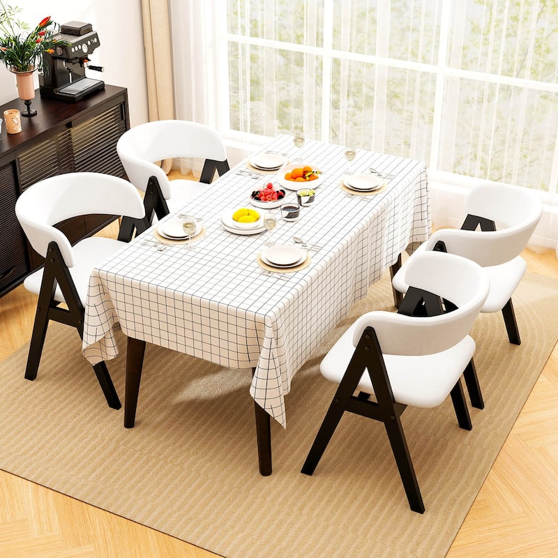 Costway Dining Chairs Set of 2/4 Mid-Century Upholstered Kitchen - See Details