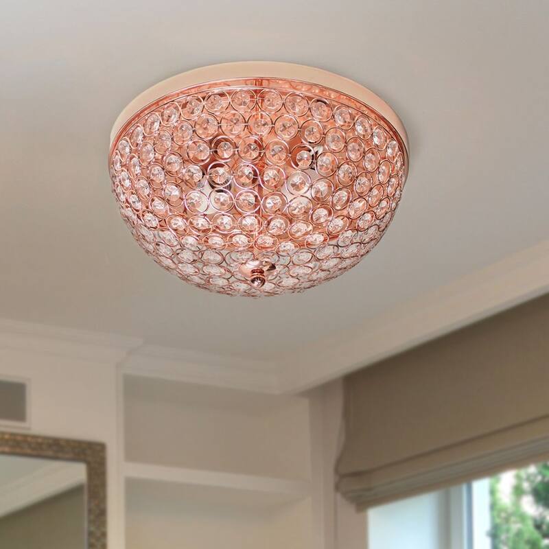 Light Elipse Crystal Flush Mount Ceiling Light