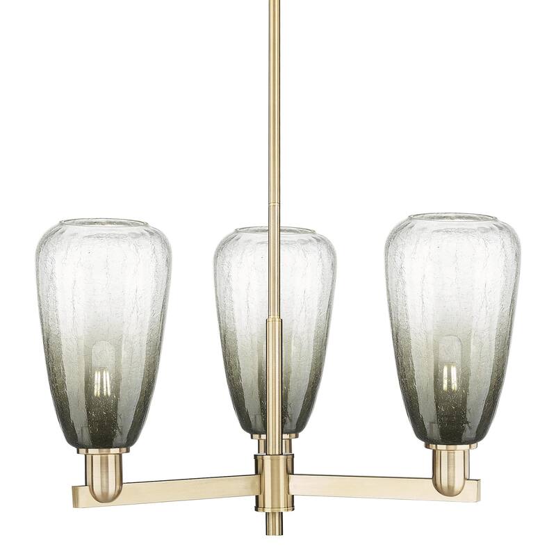 Innovations Lighting 716-3CR-9-18 Brookhaven Almond Chandelier - Champagne Bronze / Slate