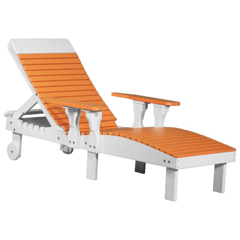 Poly Lumber Lounge Chair - Tangerine & White