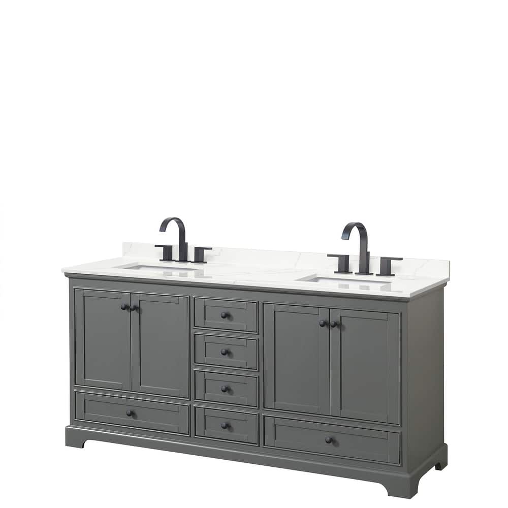 Deborah 72-inch Double Vanity, Quartz Top