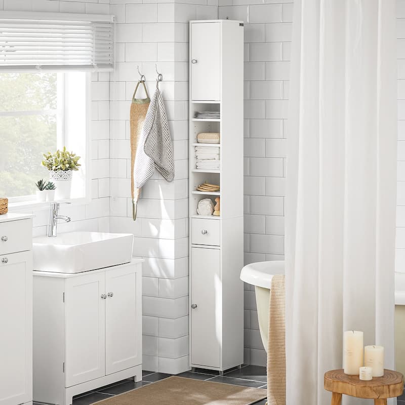 SoBuy BZR34-W, Bathroom Tall Cabinet Cupboard Storage Cabinet