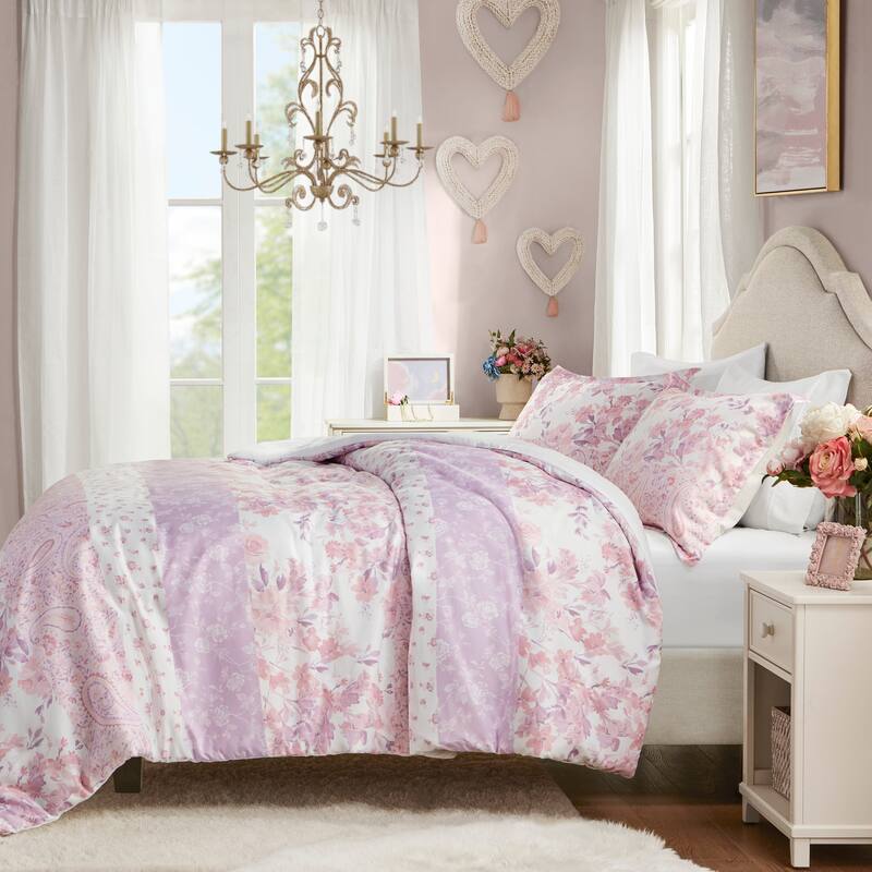 Intelligent Design Elodie Floral Paisley Duvet Cover Set