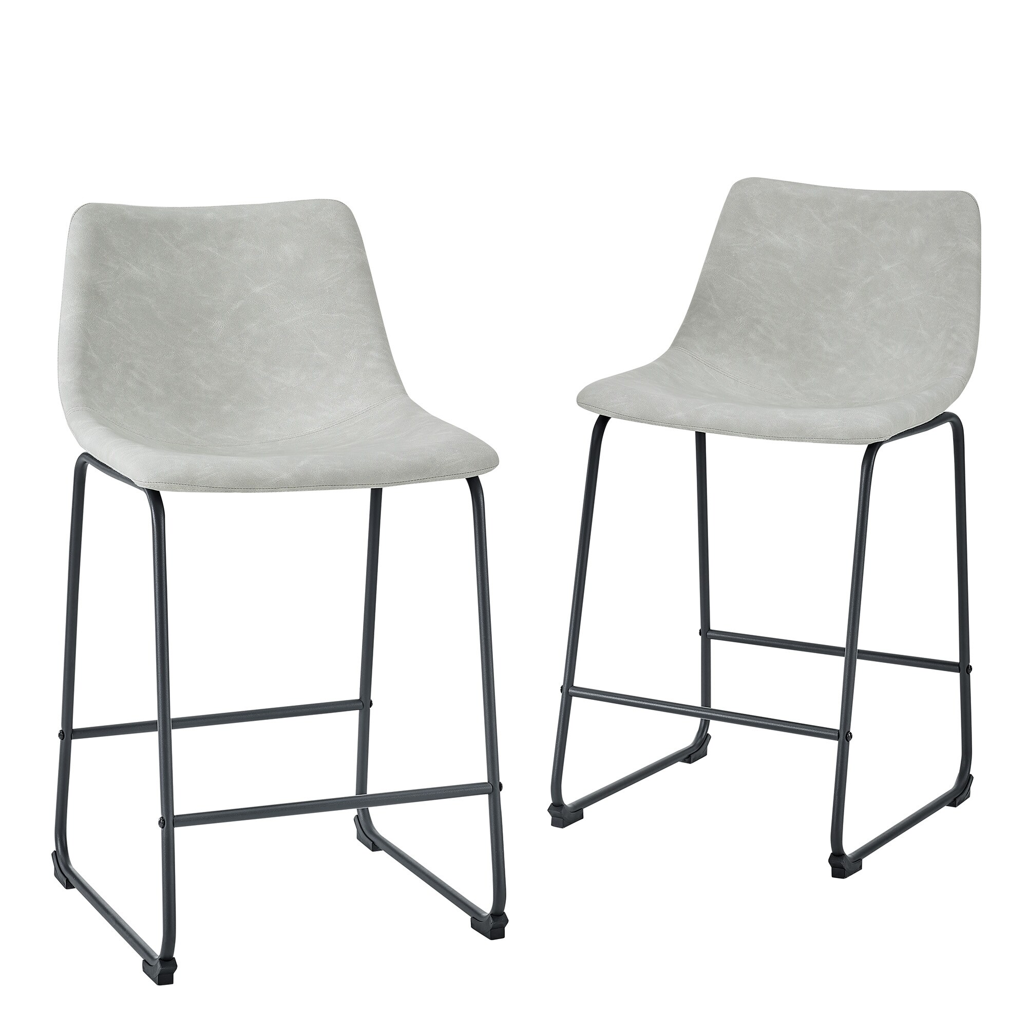 Carbon loft prusiner top faux leather bar stool