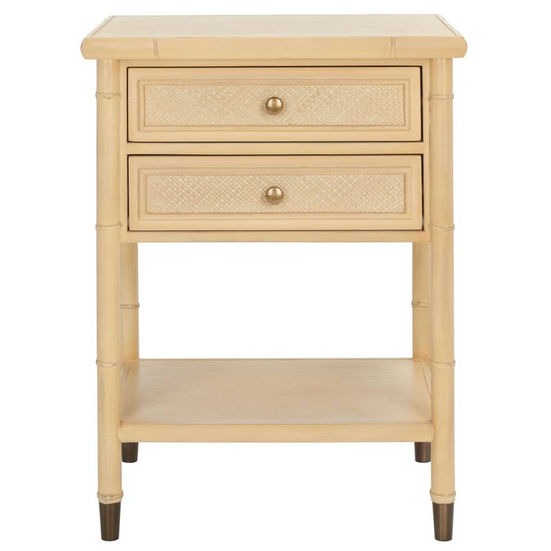 SAFAVIEH Ahab 2-Drawer 1-Shelf Accent Table. - 21" W x 18" D x 27" H