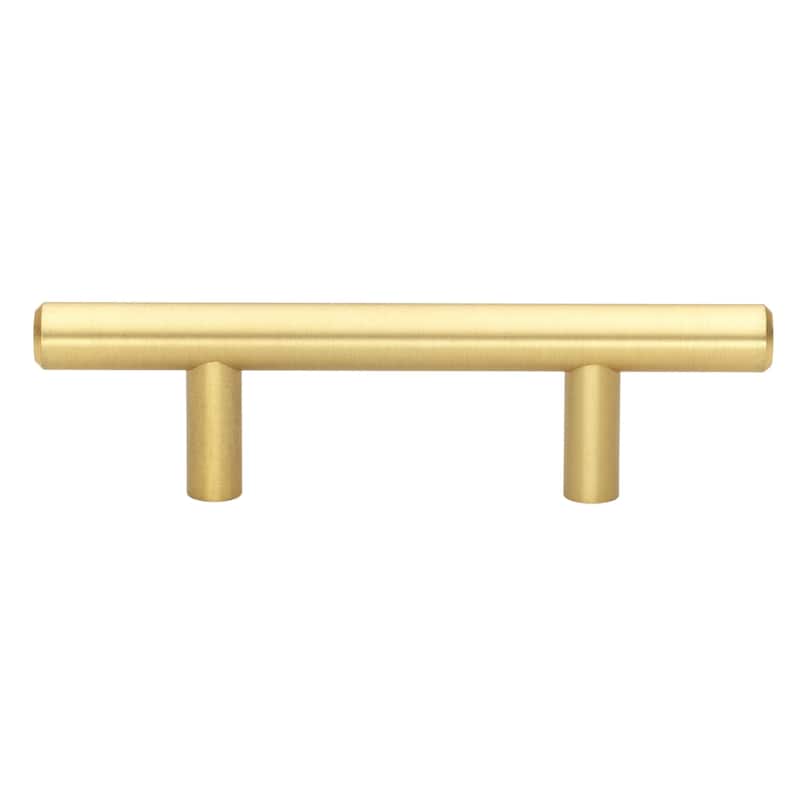 GlideRite 2.5-inch CC Solid Satin Gold Cabinet Bar Pulls (Pack of 25)