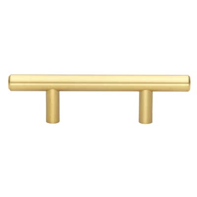 GlideRite 2.5-inch CC Solid Satin Gold Cabinet Bar Pulls (Pack of 25)
