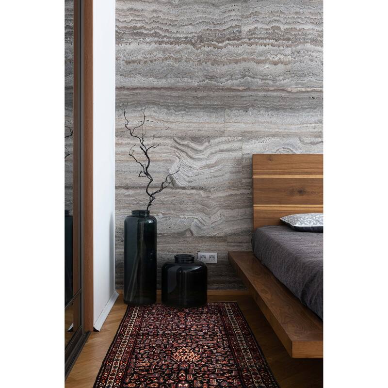 ECARPETGALLERY Hand-knotted Andelz Navy Wool Rug - 4'4 x 10'0