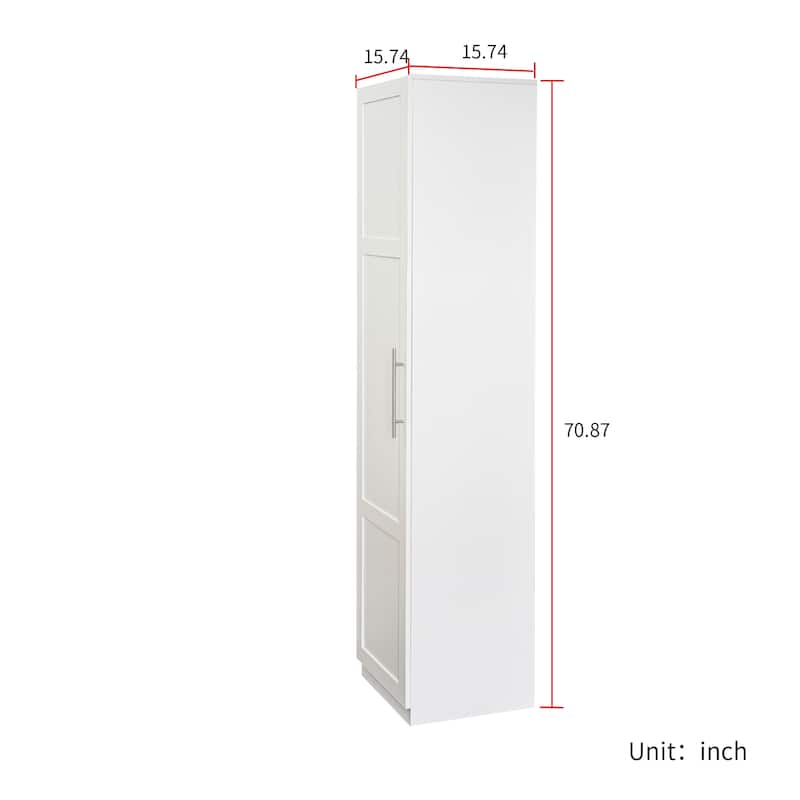 Freestanding Kitchen Pantry with Doors & Shelves