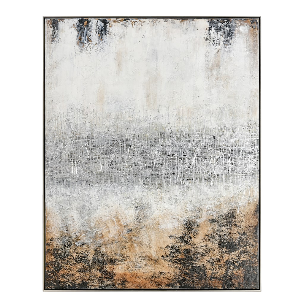 Elk Home Vantage Point Gray Fabric 40 Inch Wide Wall Art