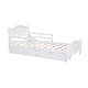 preview thumbnail 4 of 9, White Kids Platform Bed Wood Bed Frame 2 Drawers Twin Size