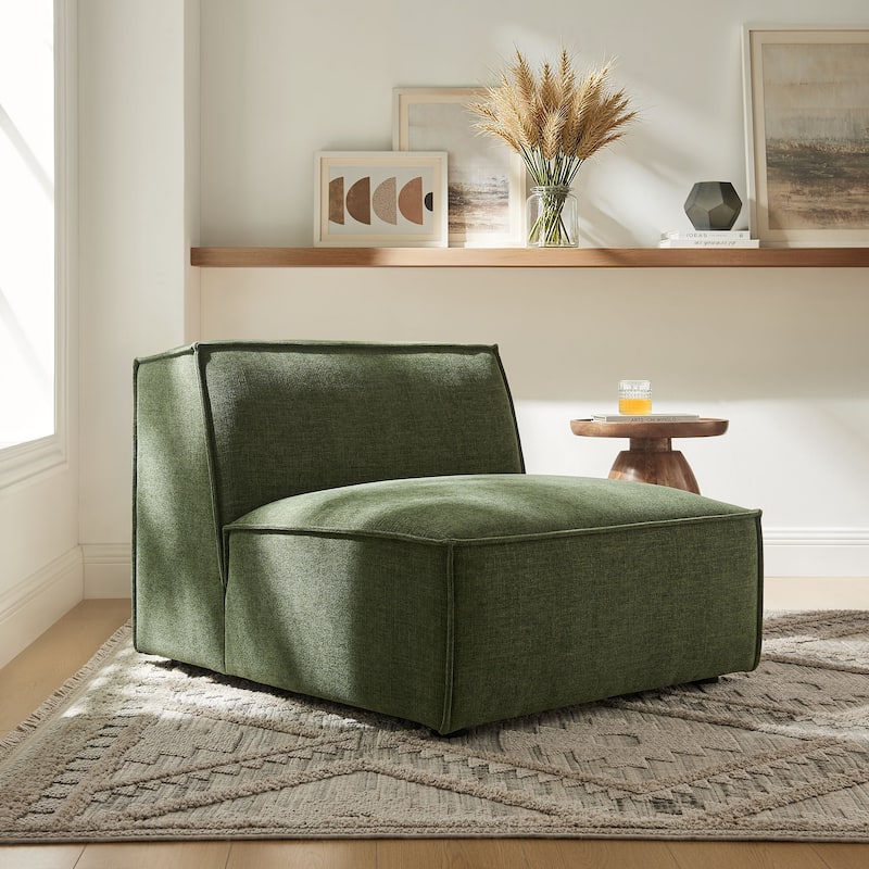 Restore Performance Fabric Upholstered Armless Modular Chair - Foliage