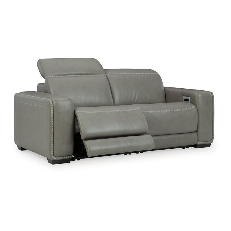 Signature Design by Ashley Correze Gray 2-Piece Power Reclining Loveseat - 76"W x 41"D x 33"H