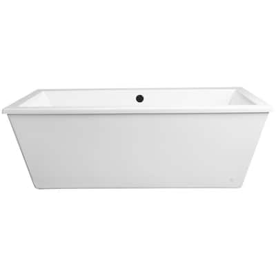 DXV Cossu 66" Free Standing Acrylic Soaking Tub with Center Drain and