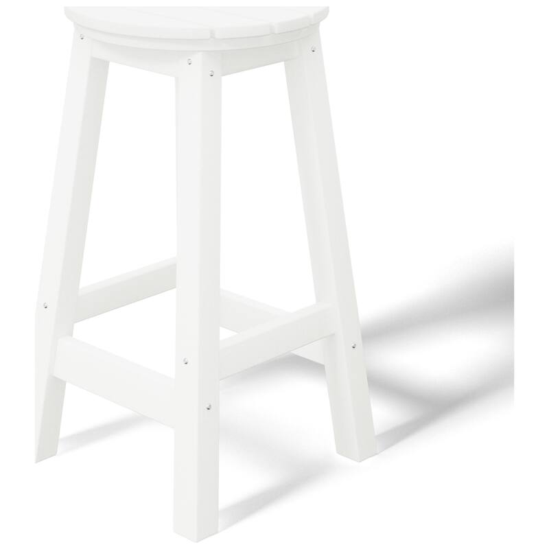 Laguna Hdpe All Weather Outdoor Patio 29" Round Bar Stool (Set Of 2)