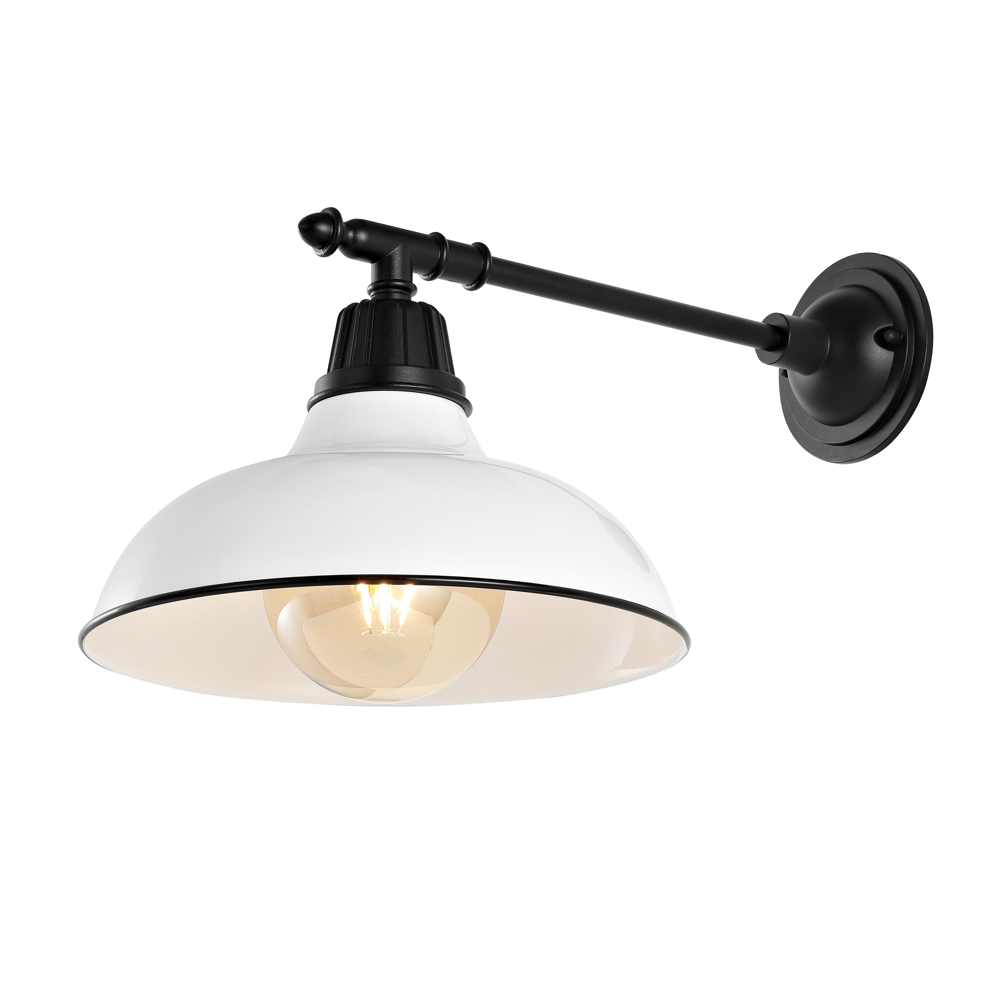 JONATHAN Y Bonner 12.25" Indoor/Outdoor LED Arm Sconce - 12.25