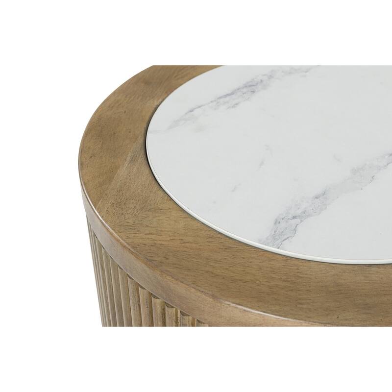 Signature Design by Ashley Camdill Light Brown/White End Table - 18.13" W x 18.13" D x 23.75" H