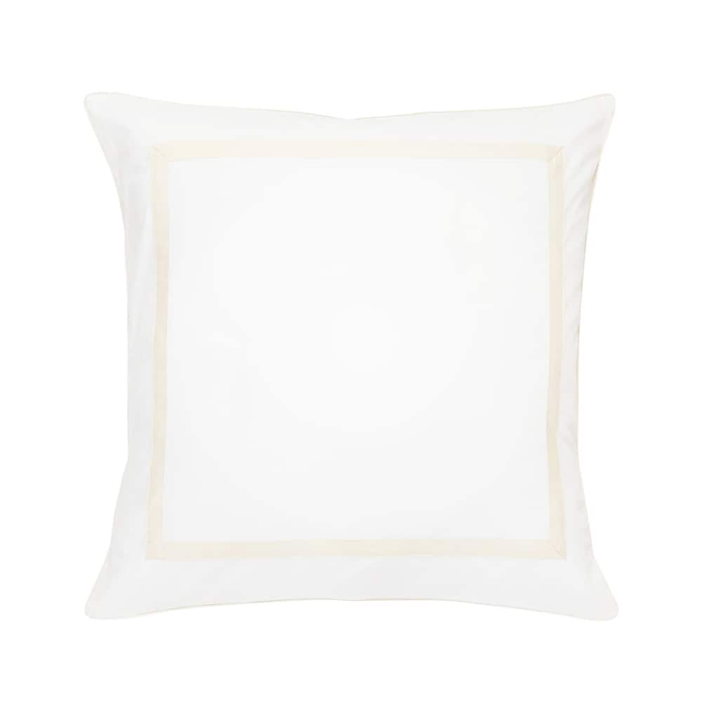 Embroidered Percale Crisp Cotton Hotel Piping Duvet Set and Sham