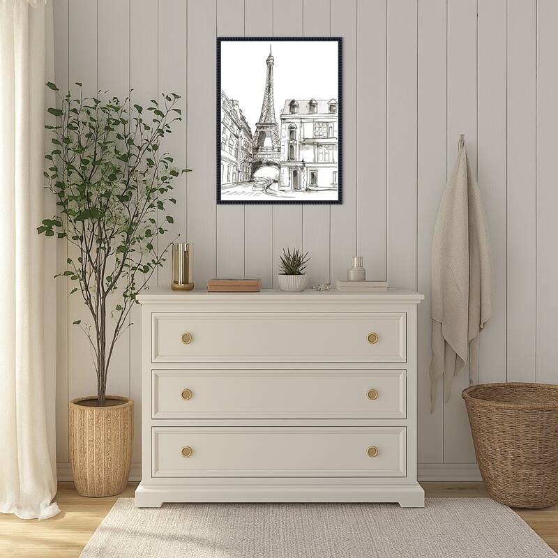 Pen and Ink Travel Studies No. 1 by Ethan Harper Framed Canvas Wall Art Print