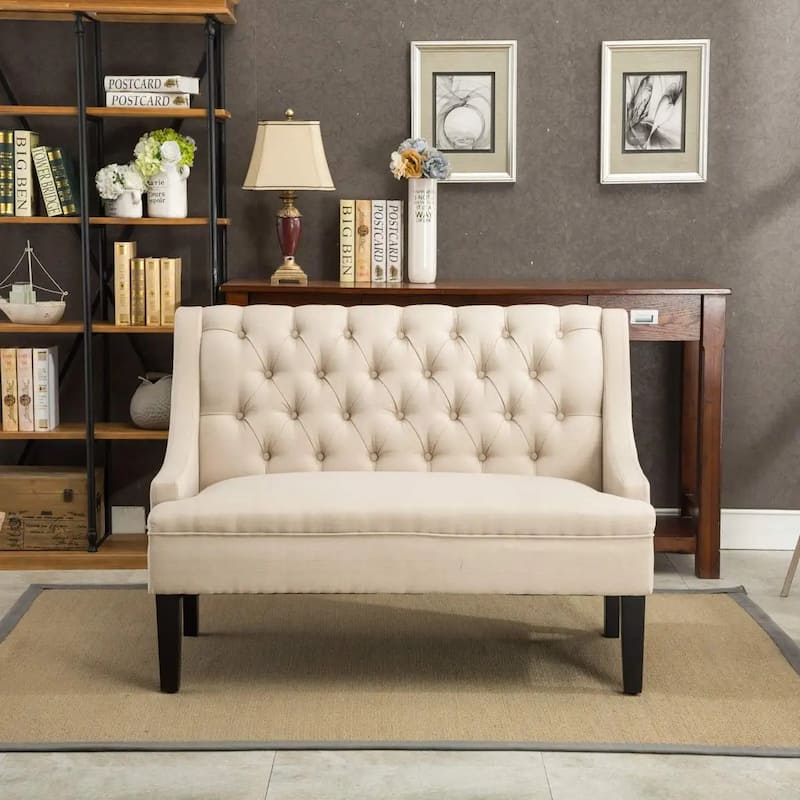 Loveseat sleeper Modern Tufted Button Back Upholstered Loveseat for Dining Room