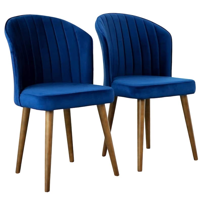 GDFStudio - Parsons Modern Velvet Dining Chair with Full Back Support & Solid Wood Frame, Set of 2 - 20.5"
