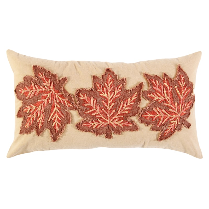 Rizzy Home Fall Leaves Throw Pillow Cover