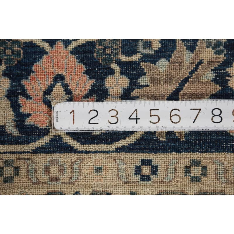 Hand Knotted Oriental 100% Wool Carpet Traditional All-Over Coral Ziegler Area Rug - 9' 7'' X 8' 2''