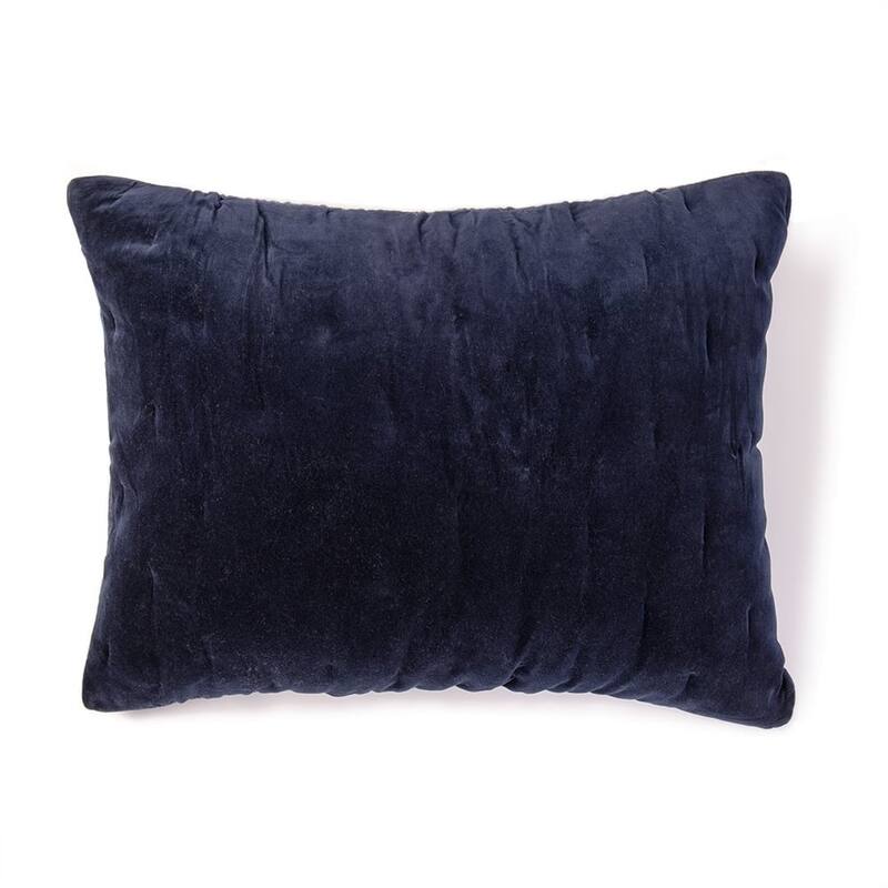 Mesa Linen/Velvet, Indigo, Euro Sham - Indigo - Euro Square