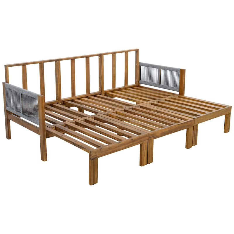 3-in-1 Outdoor Daybed & Patio Sofa with Pull-Out Sleeper by Leisure Zone