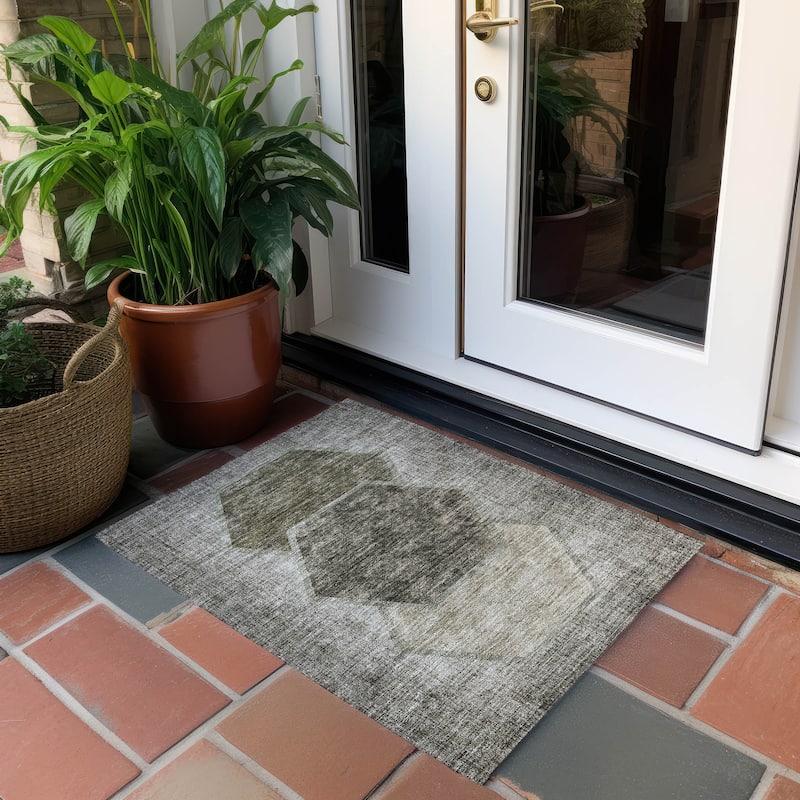 Machine Washable Indoor/ Outdoor Chantille Modern Boho Rug