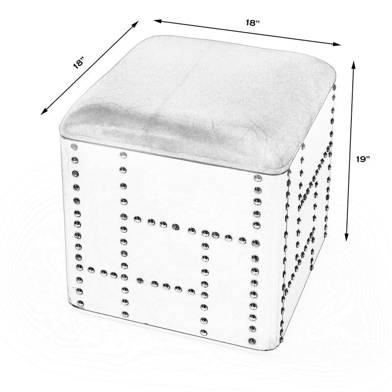 Butler Midway Aviator Leather Stool