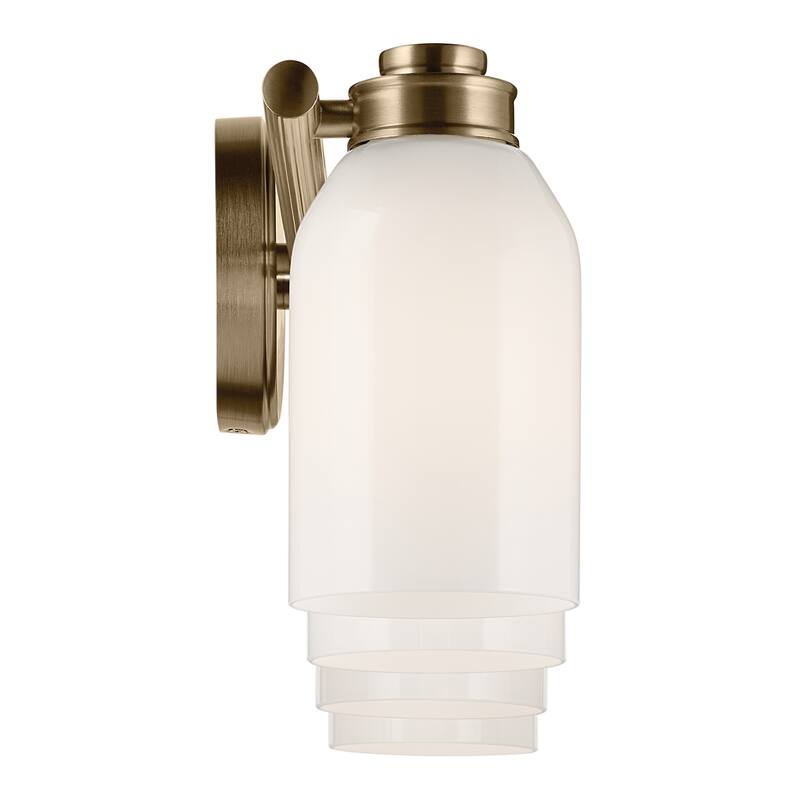 Kichler Lighting Shae 31" 4-Light Vanity Light with White Opal Glass in Champagne Bronze
