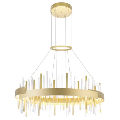 Millipede 32 in LED Satin Gold Chandelier - Satin Gold
