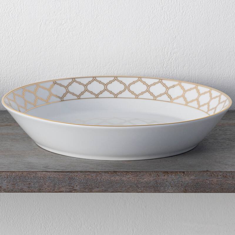 Eternal Palace Set of 4 Coupe Dinner Bowls, 9-3/4", 43 oz. - 4 Piece - Platinum