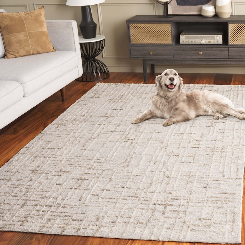 SAFAVIEH Handmade Abstract Agnija Contemporary Wool Rug