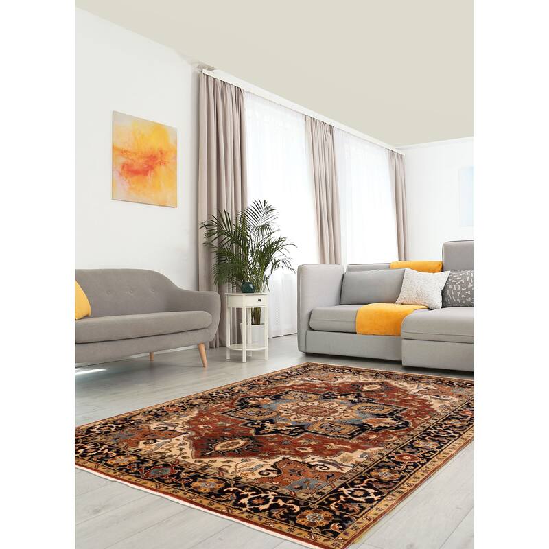 ECARPETGALLERY Hand-knotted Jules Sultane Dark Copper Wool Rug - 5'10 x 8'9