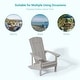 preview thumbnail 42 of 76, Bonosuki Patio Faux Wood Adirondack Chair Weather Resistant-Set of 2