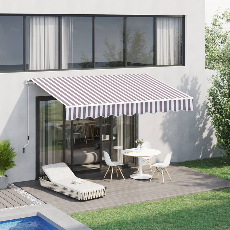 Powder coated aluminum frame retractable awning