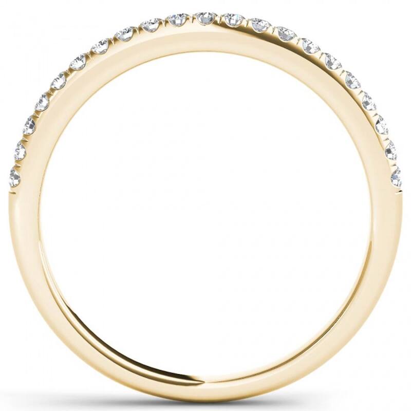 1/6ct TDW Diamond Wedding Band in 10K Yellow Gold for Women