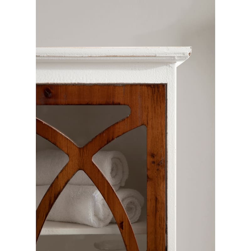 Kate and Laurel Quinlan Decorative Rustic 2-Door Wall Cabinet