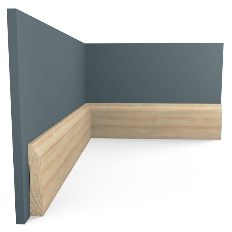 WM623: 9/16-in D x 3-1/4-in W x 96-in L Americraft Solid Hardwood Stain Grade Ogee Base Moulding