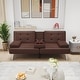 preview thumbnail 12 of 26, Homall Futon Sofa Bed Convertible Lounge Couch Sofa with Cupholders & Pillows