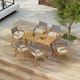 Option Grey Rope Chair+Teak Finish Table