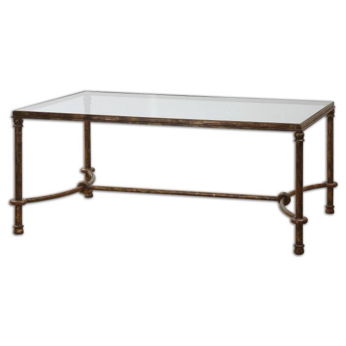 Uttermost Furniture Tables Coffee Tables from the Warring series - Rustic Bronze Patina