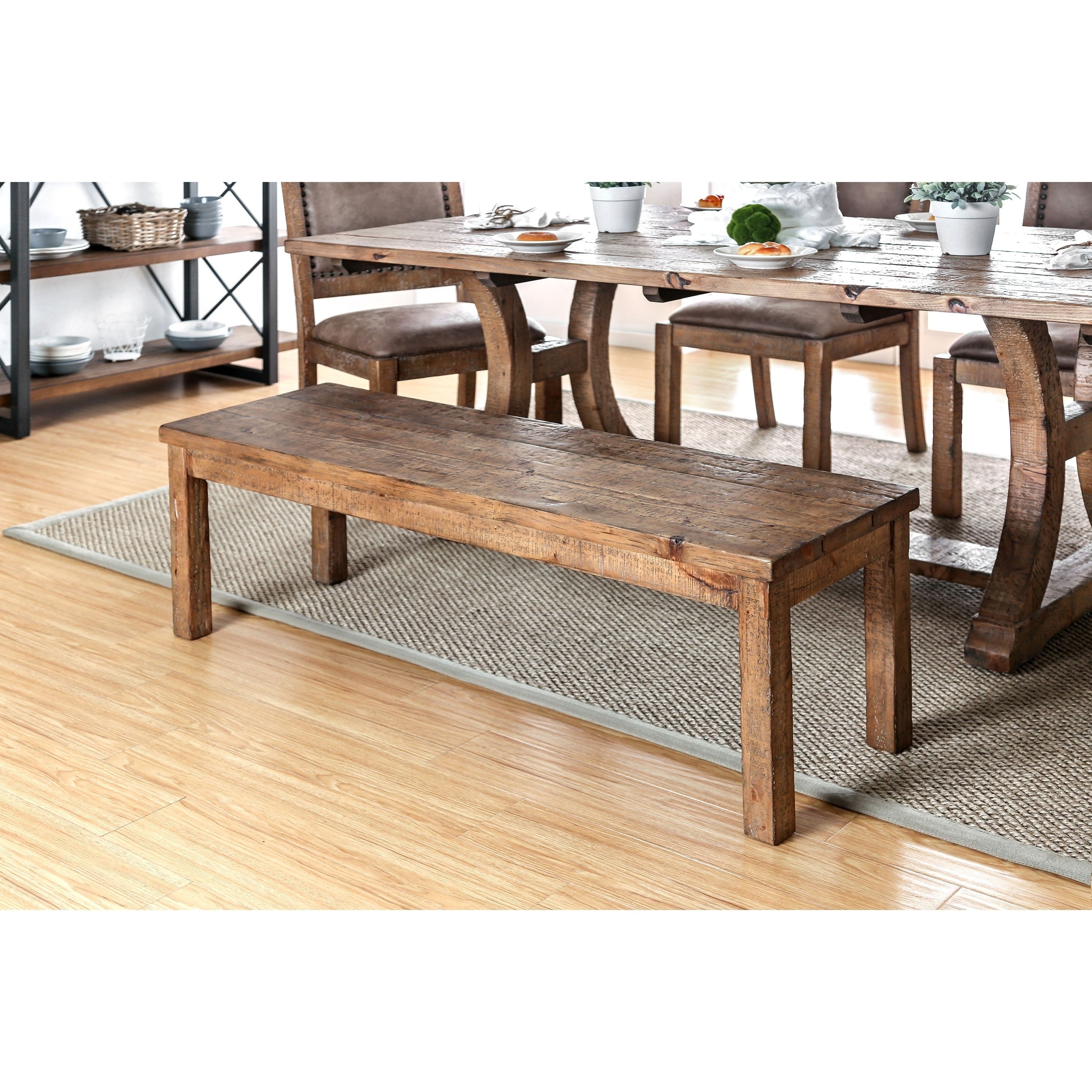 Shop The Gray Barn Powder Hill 6 Piece Dining Table Set With Bench Overstock 25324562