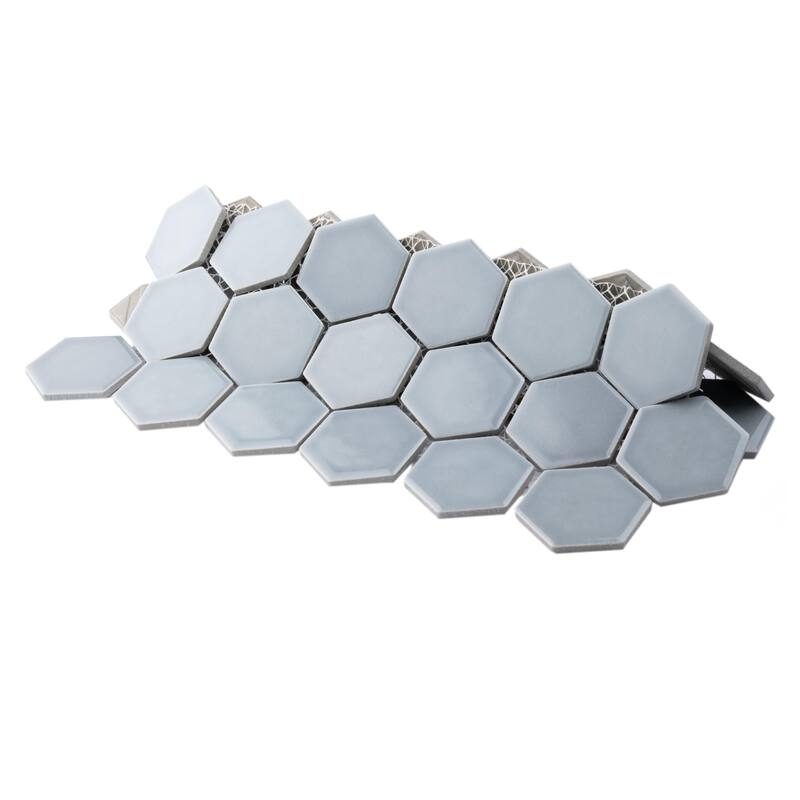 Merola Tile Hudson Due 2" Hex Slate 10-7/8" x 12-5/8" Porcelain Floor and Wall Tile