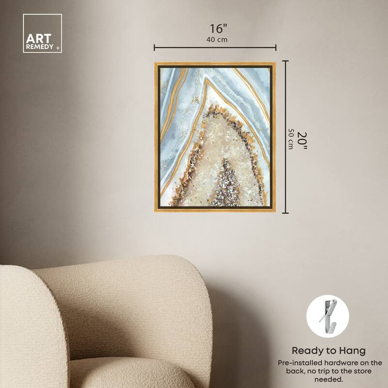 Art Remedy Clarity Art Framed Mineral, Agate & Geode 1 Piece Canvas Wall Art